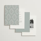 "Floral Romance" - Wedding Invitations in Something Blue by Gwen Bedat - Back of Card Options