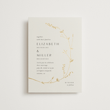 "Vine Wrap" - Wedding Invitations in Cotton by Amy Kross - Front