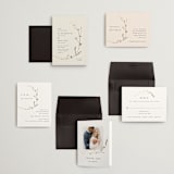 "Vine Wrap" - Wedding Invitations in Cotton by Amy Kross - Invitation Suite