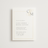 "Golden Ampersand" - Wedding Invitations in Silk by Kelly Schmidt - Front