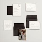 "Golden Ampersand" - Wedding Invitations in Silk by Kelly Schmidt - Invitation Suite