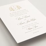 "Gold Crest" - Wedding Invitations in Ivory by Mansi Verma - Detail