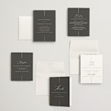 "Formal lines" - Wedding Invitations in Iron by Erica Krystek - Invitation Suite