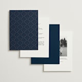 "Opulent Border" - Wedding Invitations in Dark Navy by Hooray Creative - Back of Card Options