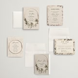 "Botanical Edge" - Wedding Invitations in Latte by Susan Moyal - Invitation Suite