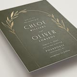 "Botanical Arches" - Wedding Invitations in Moss by Kelly Schmidt - Detail
