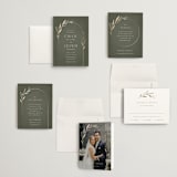 "Botanical Arches" - Wedding Invitations in Moss by Kelly Schmidt - Invitation Suite