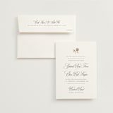 "Here With You" - Wedding Invitations in Classic Bride by Design Lotus - Invitation with Envelope