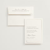 "Gilded Border" - Wedding Invitations in Silk by Kelly Schmidt - Invitation with Envelope