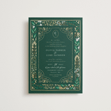 "Illuminated Storybook" - Wedding Invitations in Evergreen by Alethea and Ruth - Front