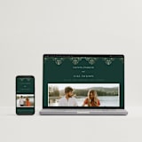 "Illuminated Storybook" - Wedding Invitations in Evergreen by Alethea and Ruth - FREE Wedding Website