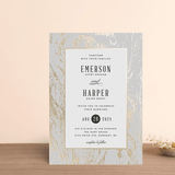 "Modern Marble" - Wedding Invitations in Cloud by Kelly Schmidt - Front