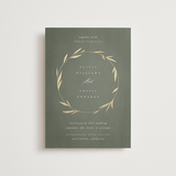 "Minimal Circle" - Wedding Invitations in Moss by Kelly Schmidt - Front