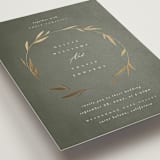 "Minimal Circle" - Wedding Invitations in Moss by Kelly Schmidt - Detail