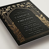 "Nouveau flowers" - Wedding Invitations in Onyx by Ana de Sousa - Detail