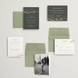 "Peaks" - Wedding Invitations in Hunter by Sarah Brown - Invitation Suite