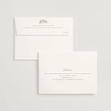 "floral crest" - Wedding Invitations in Champagne by Cass Loh - FREE Recipient Addressing