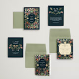 "Gilded Tapestry" - Wedding Invitations in Midnight Garden by Simona Camp - Invitation Suite