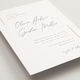 "Simple Lines" - Wedding Invitations in Snow by Michelle Taylor - Detail