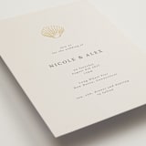 "Simple Seashell" - Wedding Invitations in Sand by Hannah Bowman - Detail