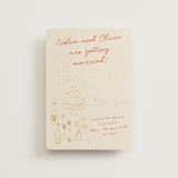 "Party On!" - Wedding Invitations in Sangria Spark by Zove Ahhh - Front