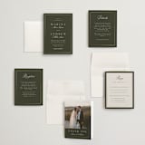 "refined" - Wedding Invitations in Deep Olive by Nicole Walsh - Invitation Suite