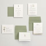 "Palm Monogram" - Wedding Invitations in Leaf by Olivia Raufman - Invitation Suite