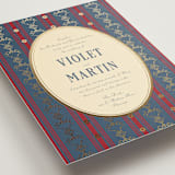 "Woven" - Wedding Invitations in Navy by Baumbirdy - Detail