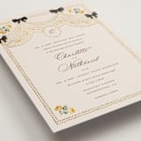 "Tuileries" - Wedding Invitations in Golden by Claudia Orengo - Detail