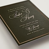 "Playbill" - Wedding Invitations in Midnight Forest by Morgan Kendall - Detail