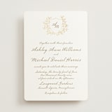 "Boho flower crest" - Wedding Invitations in Ivory by Cass Loh - Front