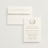 "Boho flower crest" - Wedding Invitations in Ivory by Cass Loh - Invitation with Envelope