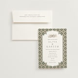 "Kareem" - Wedding Invitations in Evergreen by Oma N. Ramkhelawan - Invitation with Envelope