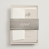 "Tux" - Wedding Invitations in Antique by Nicole Walsh - Assembled with Belly Band