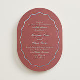 "Scallop Frame" - Wedding Invitations in Burgundy by Baumbirdy - Front