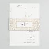 "The Wedding" - Wedding Invitations in Marshmallow by Kaydi Bishop - Assembled with Belly Band