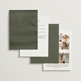 "Botanical Arches" - Wedding Invitations in Moss by Kelly Schmidt - Back of Card Options