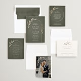 "Botanical Arches" - Wedding Invitations in Moss by Kelly Schmidt - Invitation Suite