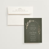"Botanical Arches" - Wedding Invitations in Moss by Kelly Schmidt - Invitation with Envelope