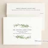 "Simple Sprigs" - Wedding Invitations in Mist by Erin Deegan - FREE Recipient Addressing
