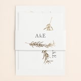 "Simple Sprigs" - Wedding Invitations in Mist by Erin Deegan - Assembled