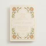 "Marigold" - Wedding Invitations in Ochre by Hannah Bowman - Front
