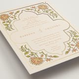 "Marigold" - Wedding Invitations in Ochre by Hannah Bowman - Detail
