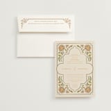 "Marigold" - Wedding Invitations in Ochre by Hannah Bowman - Invitation with Envelope