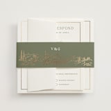 "Country Elegance" - Wedding Invitations in Sage Green by Lucrecia Caporale - Assembled with Belly Band