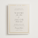 "Grace" - Wedding Invitations in Champagne by Nicole Walsh - Front