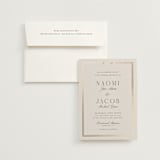 "Grace" - Wedding Invitations in Champagne by Nicole Walsh - Invitation with Envelope