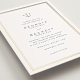 "Anchored" - Wedding Invitations in Royal Navy by Olivia Raufman - Detail
