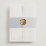 "Anchored" - Wedding Invitations in Royal Navy by Olivia Raufman - Assembled with Vellum Wrap and Wax Seal