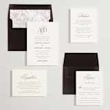 "Gilded Ampersand" - Wedding Invitations in Cotton by Jennifer Postorino - Invitation Suite